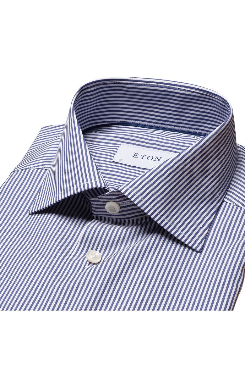 Eton Contemporary Fit Stripe Cotton Dress Shirt, Alternate, color, 