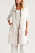 Zella Long Hooded Puffer Vest