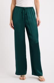 Caslon® Wide Leg Satin Pants