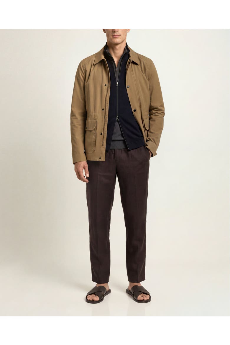 Dwight Tailored Field Jacket In Water-Repellent Organic Cotton, Main, color, DIJON