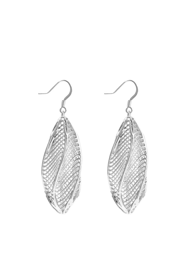 Flow Twist Earrings, Main, color, Silver
