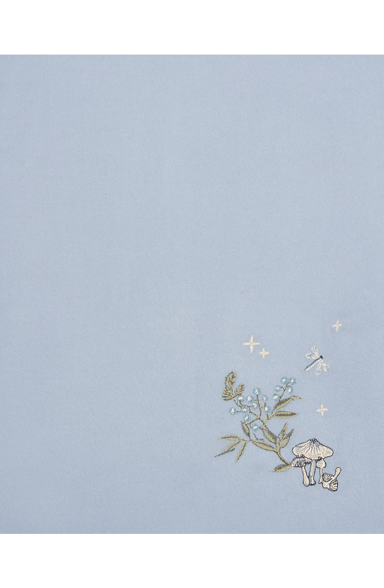 Fable England Magical Mushroom Embroidered Cosy Blue Scarf, Alternate, color, Blue