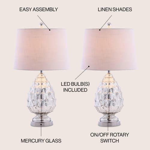 Jonathan Y Artichoke Led Table Lamp In Mercury Silver