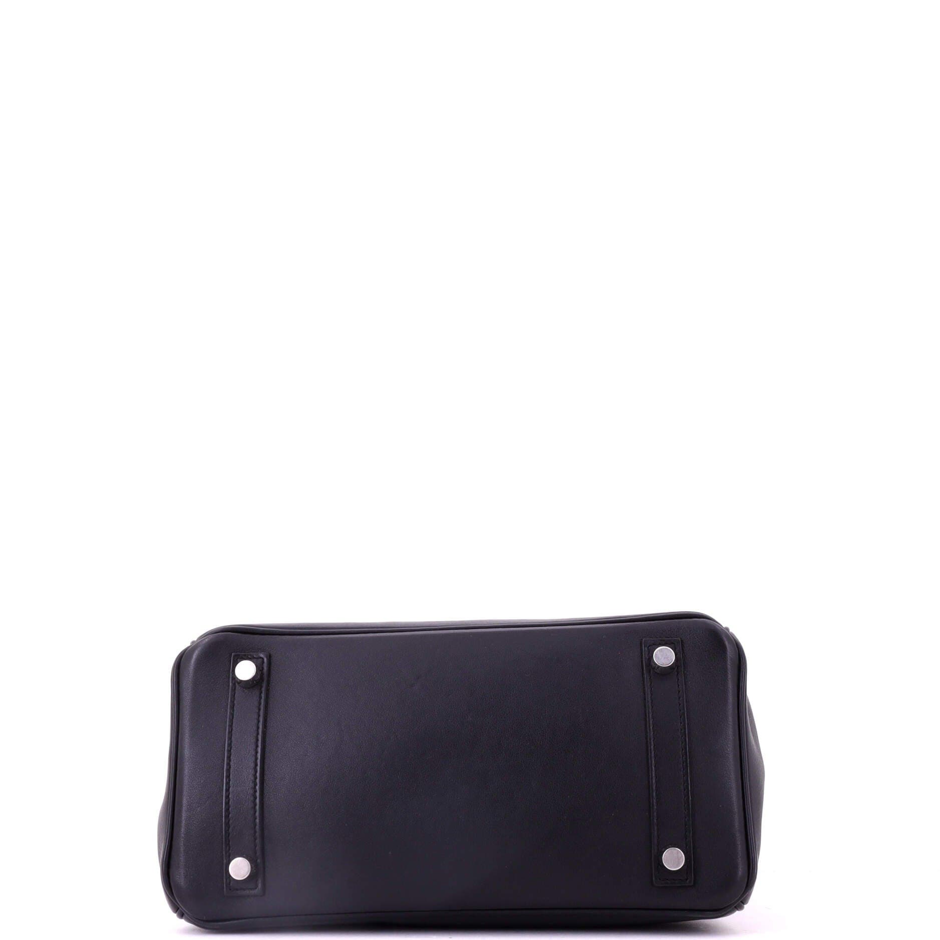 Birkin Handbag Black Swift with Palladium Hardware 25, Alternate, color, Black
