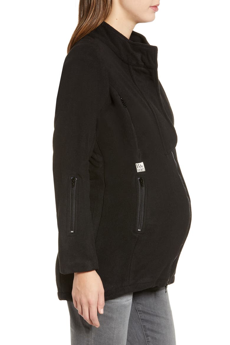 Booker Maternity Coat, Alternate, color, BLACK