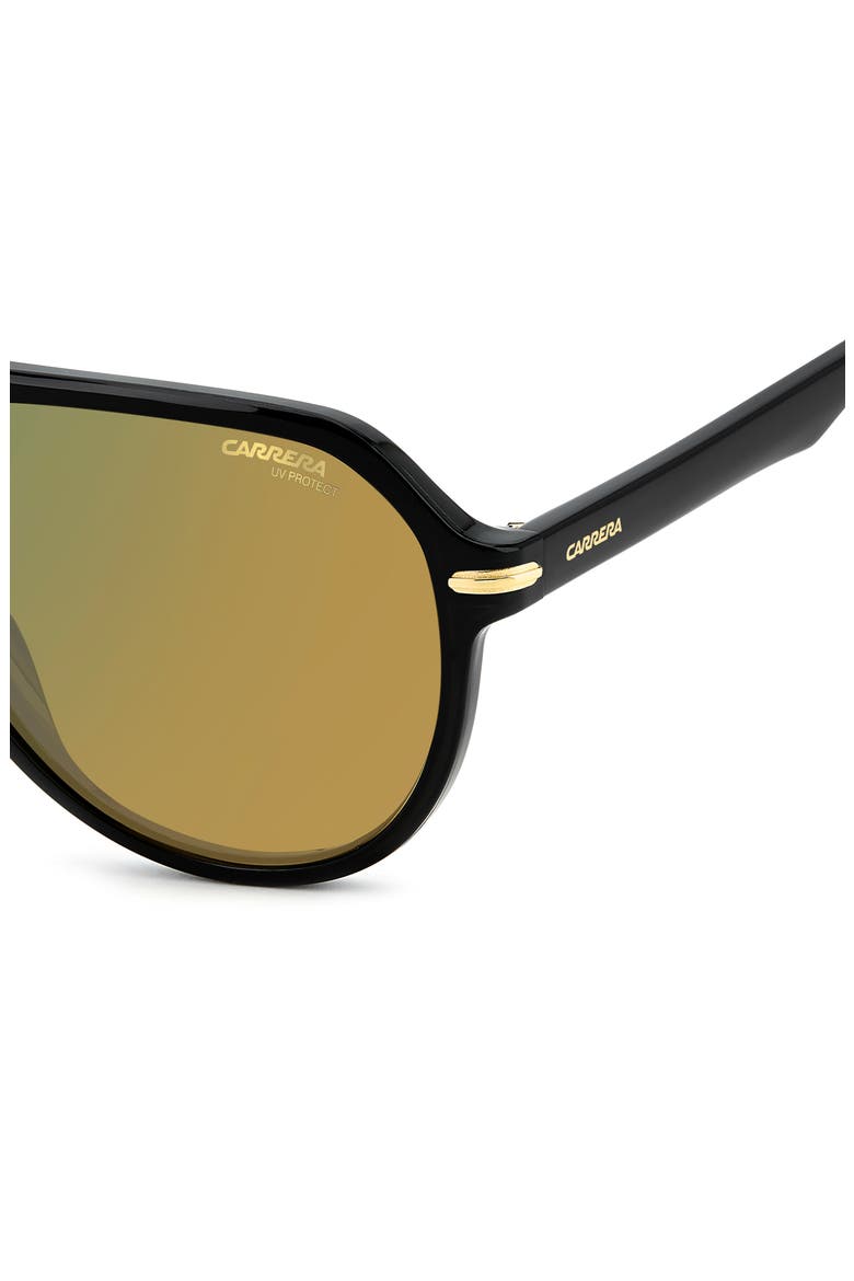 Sport 59mm Pilot Sunglasses, Alternate, color, BLACK / YELLOW GREEN