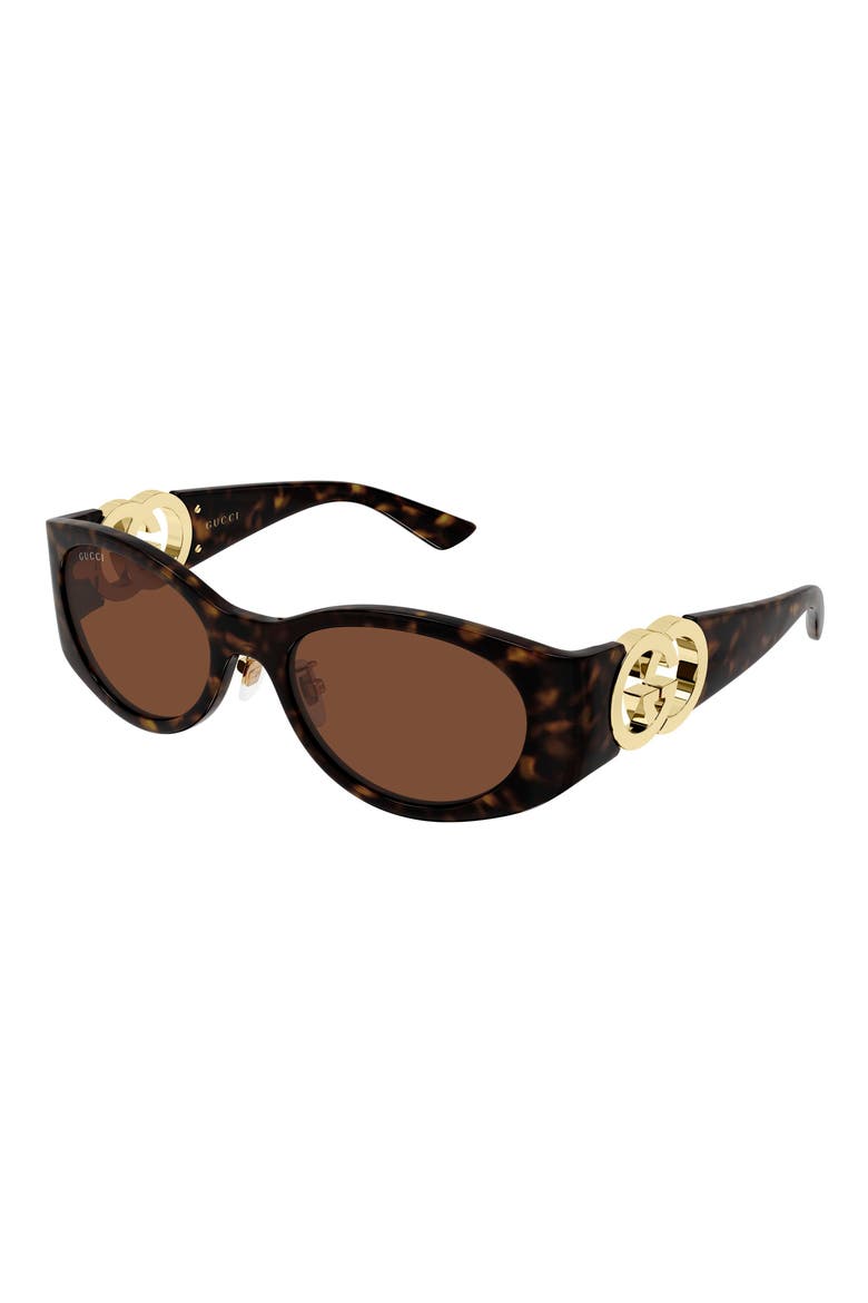 55mm Round Sunglasses, Alternate, color, HAVANA