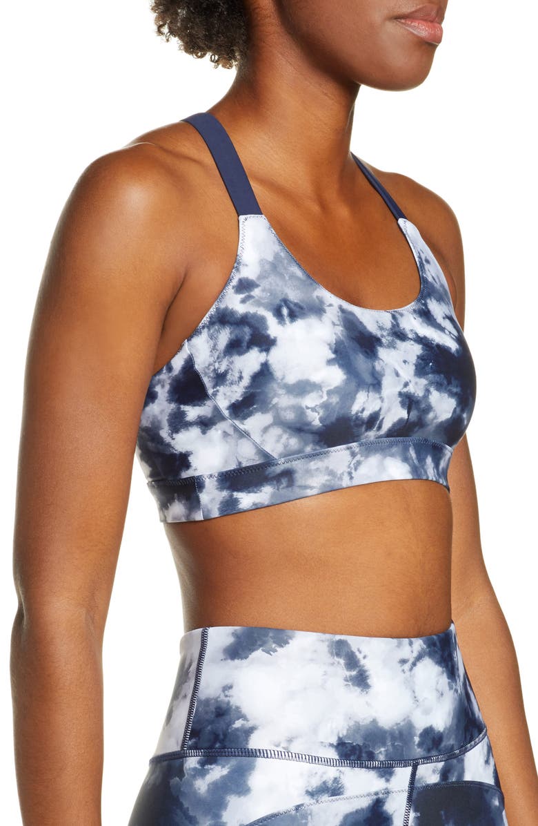 Soul by SoulCycle Tie Dye Sports Bra, Alternate, color,