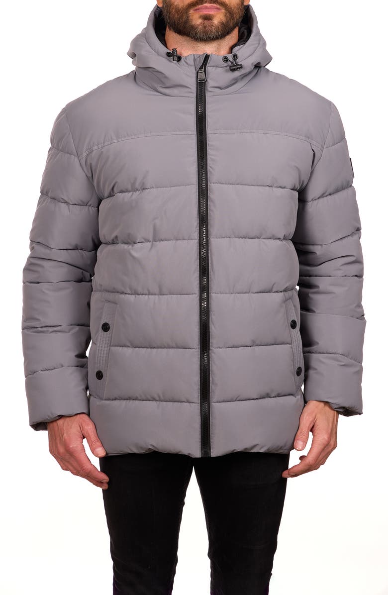 Perry Ellis Heavyweight Quilted Jacket, Main, color, Mid Grey