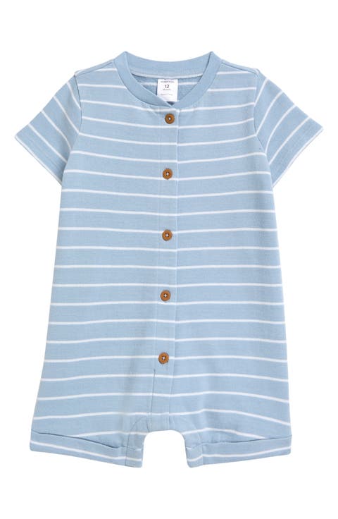 Quincy Mae Jersey Snap Bibs - Stars and Cocoa Stripe