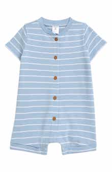 Nordstrom Stripe Button-Up Cotton French Terry Romper