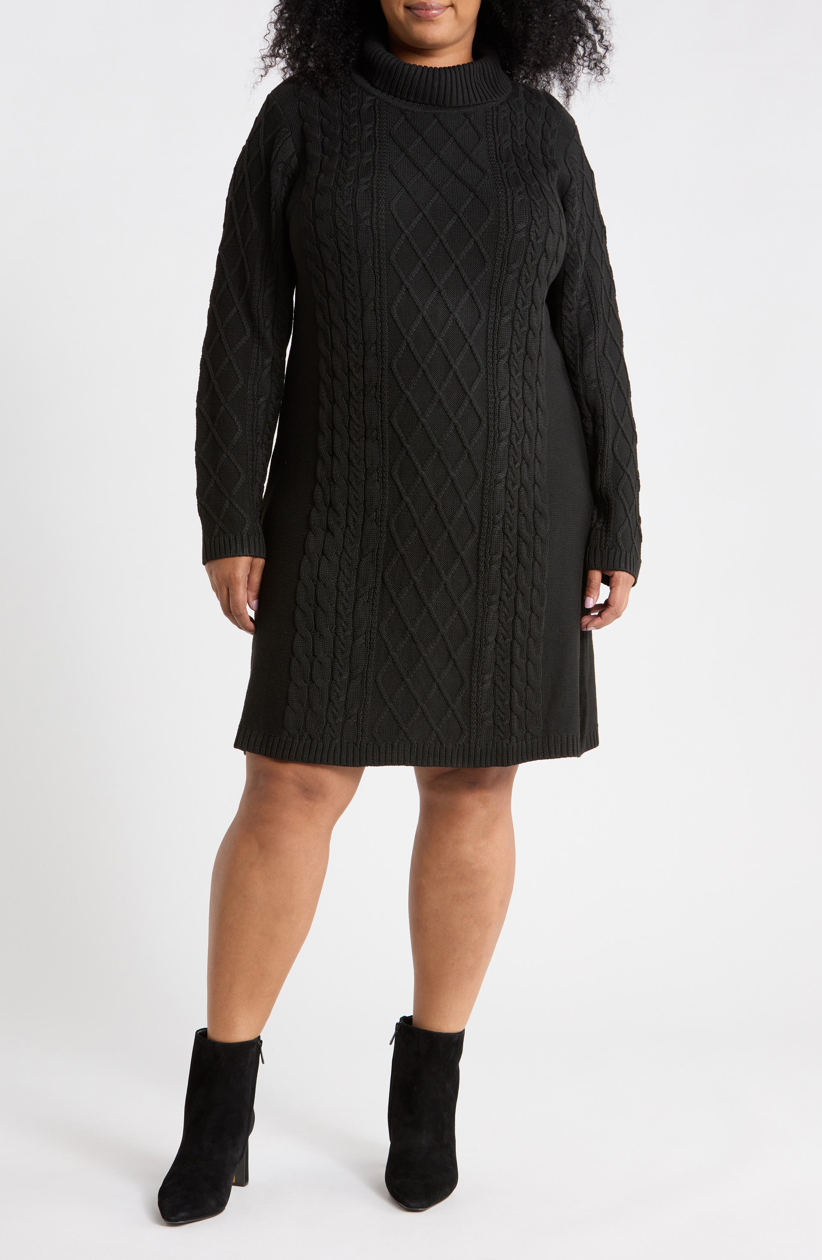 Kendall Cable Knit Sweater Dress