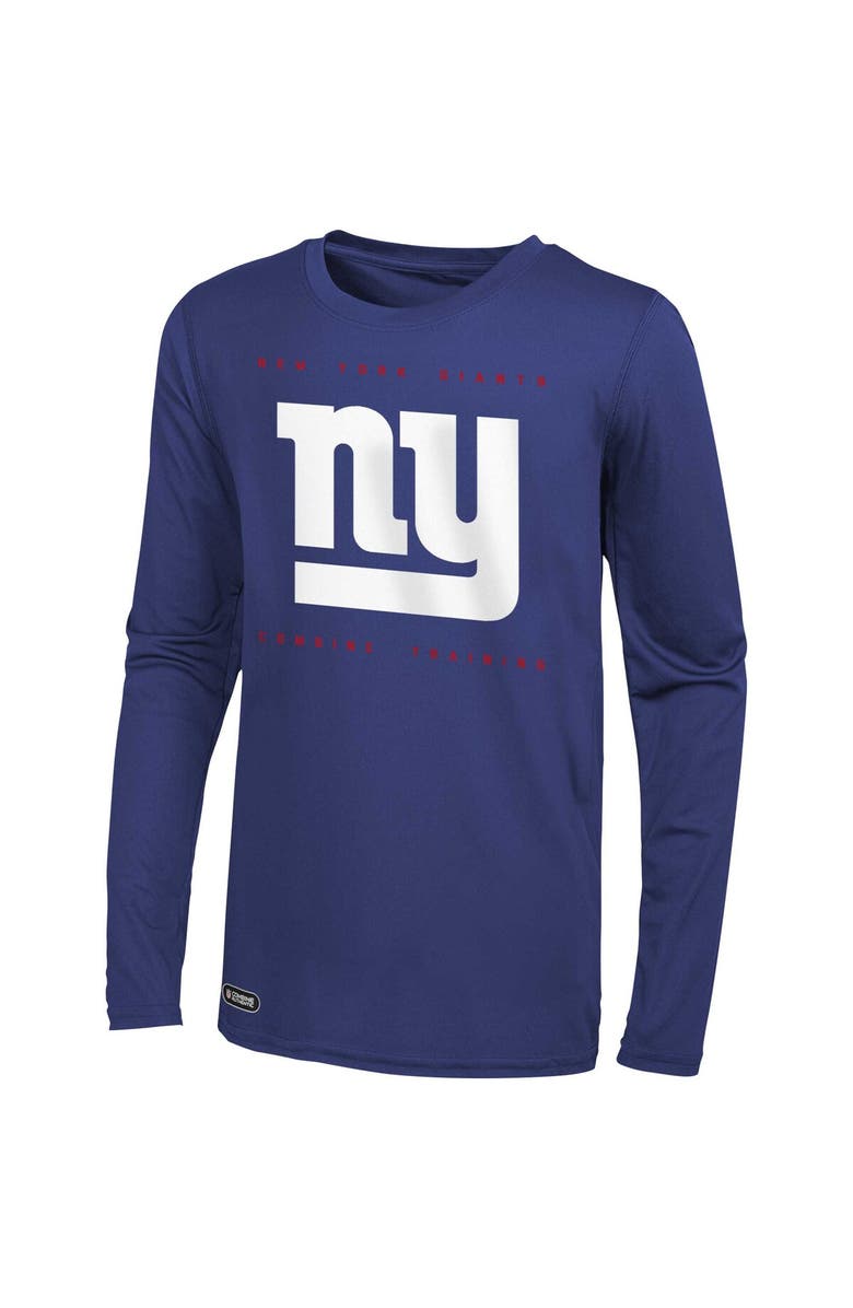 Outerstuff Men's Royal New York Giants Side Drill Long Sleeve T-Shirt, Alternate, color, 