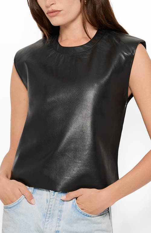 As By Df Blaze Recycled Leather Tee In Black