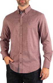 TailorByrd Melange Performance Long Sleeve Stretch Shirt
