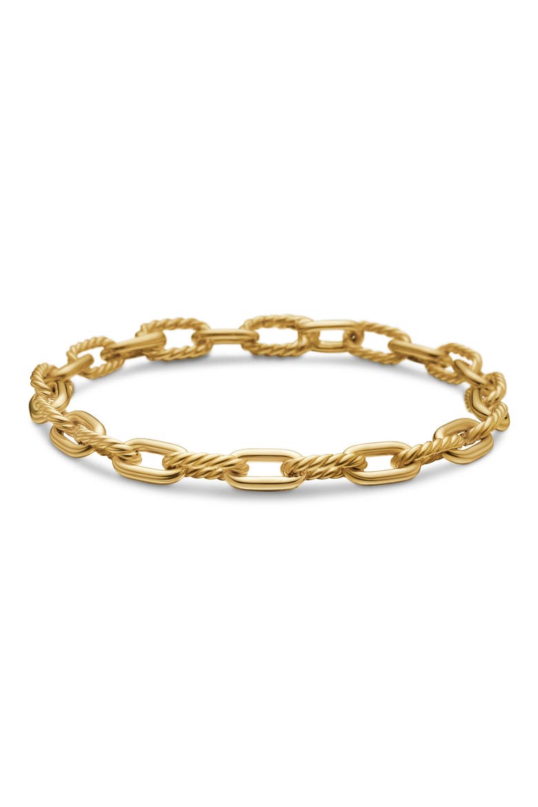 DY Madison Chain Bracelet in 18K Gold, 6mm, Main, color, GOLD