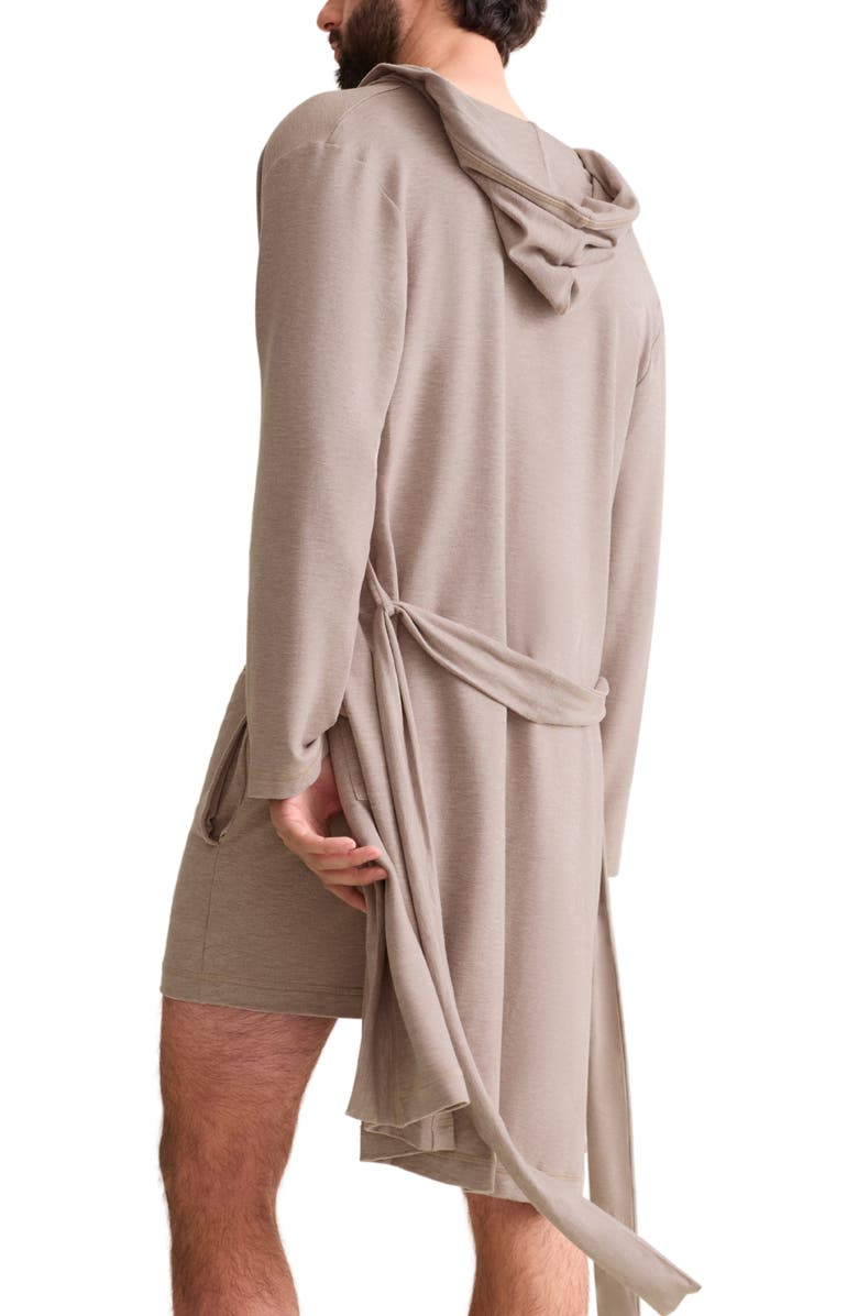 Fleur't Hooded Robe, Alternate, color, Oak
