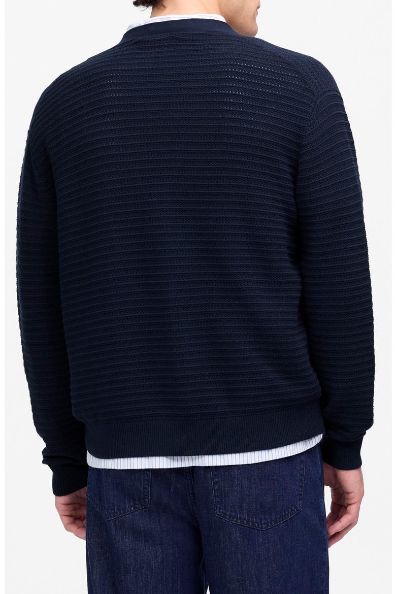 Open Stitch Cotton Cardigan, Alternate, color, DARK NAVY