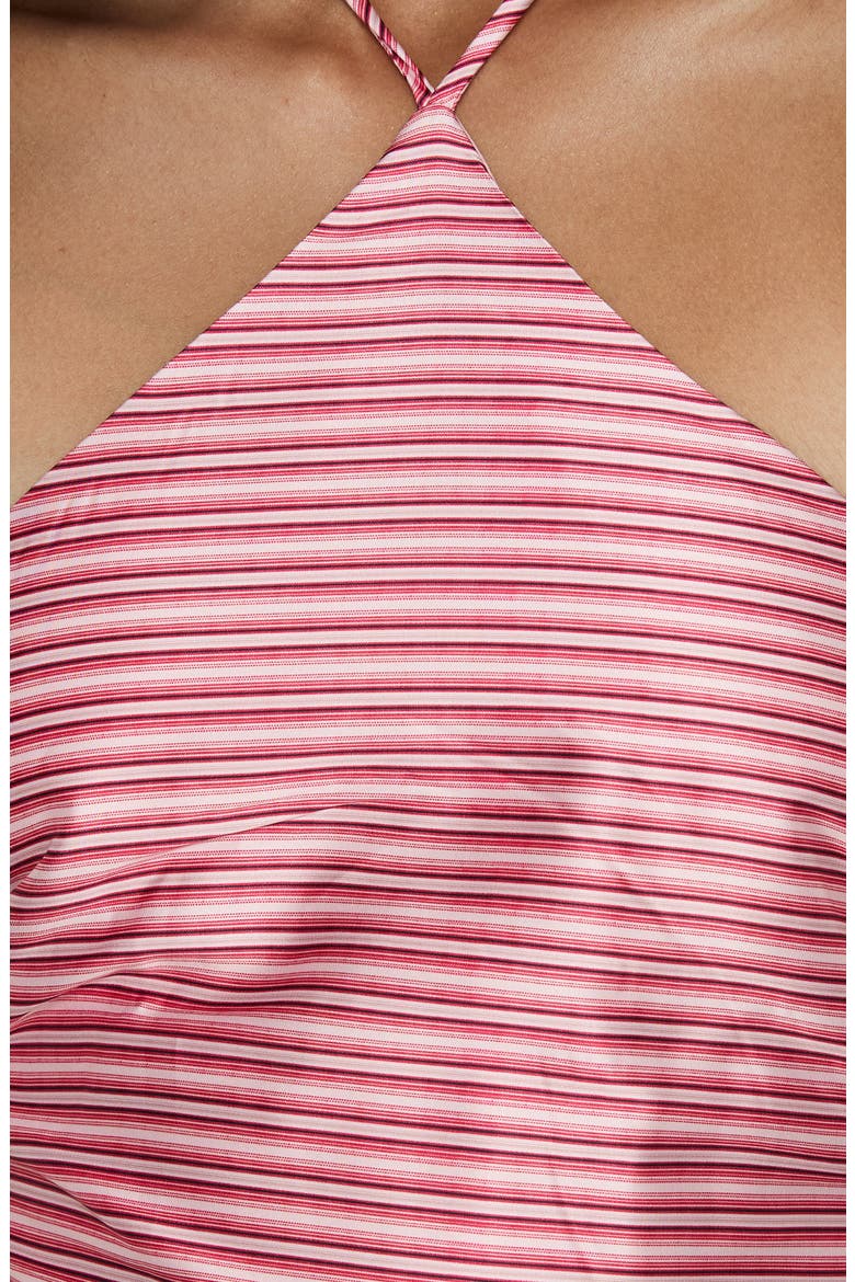 Bellamissimo Halter Maxi Dress, Alternate, color, PINK STRIPE