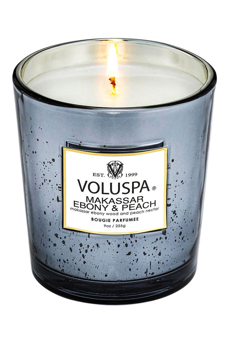 Makassar Ebony & Peach Classic Candle, Alternate, color, NO COLOR