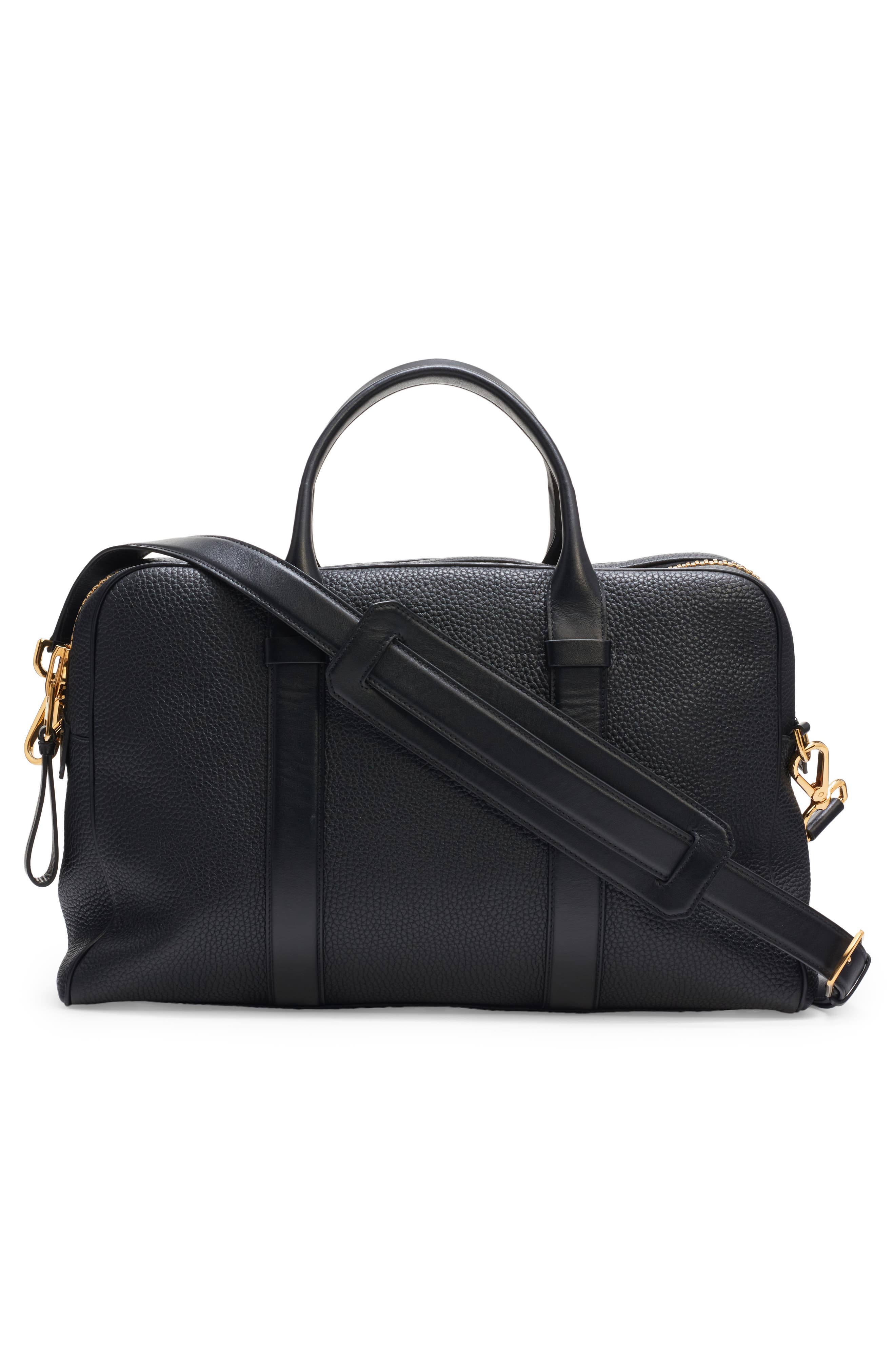 TOM FORD Buckley Leather Duffle Bag, Alternate, color, 