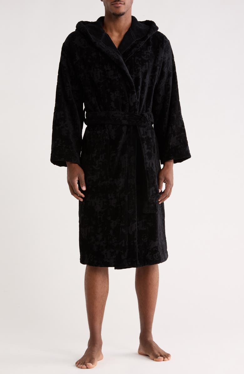 PURPLE BRAND Gothic Terry Bathrobe, Main, color, Black