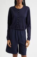 LESET James Merino Wool Crewneck Cardigan