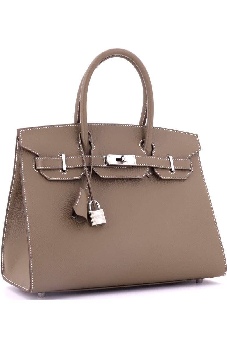 Pre-Owned Hermes Birkin Sellier Bag Grey Epsom with Palladium Hardware 30, Alternate, color,