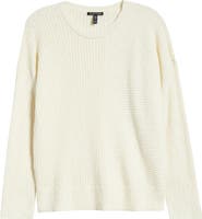 Eileen Fisher Crewneck Rib Organic Cotton Blend Sweater