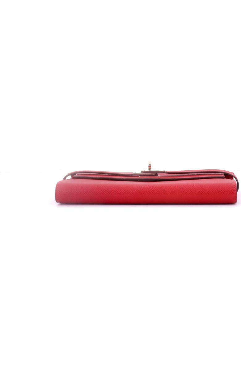Pre-Owned Hermes Kelly Wallet Epsom Long, Alternate, color, Rouge Casaque