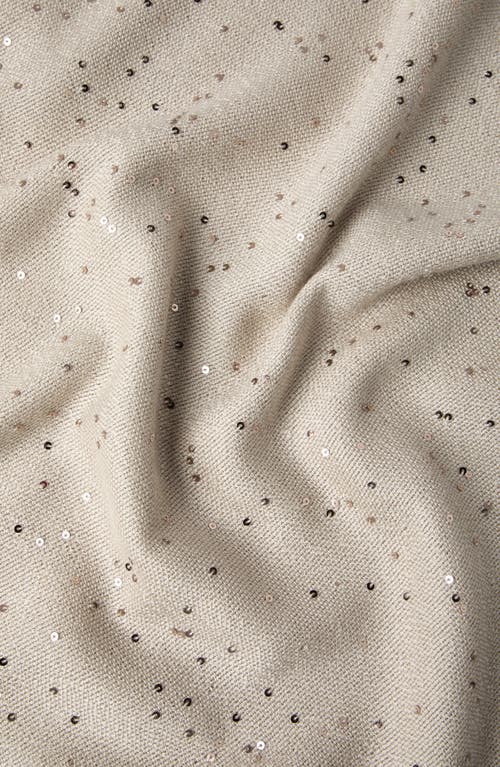 Brunello Cucinelli Cashmere And Silk Diamond Yarn Scarf In Buff