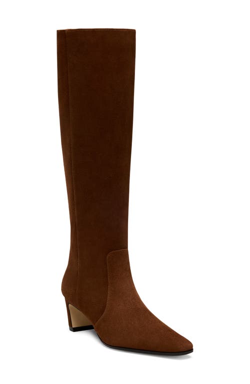 Stuart Weitzman Stassie 60 Suede Knee-high Boots In Brown