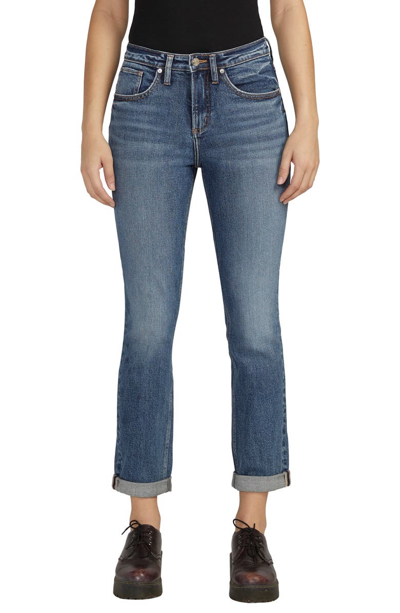 Silver Jeans Co. Beau High Waist Slim Boyfriend Jeans, Main, color, 