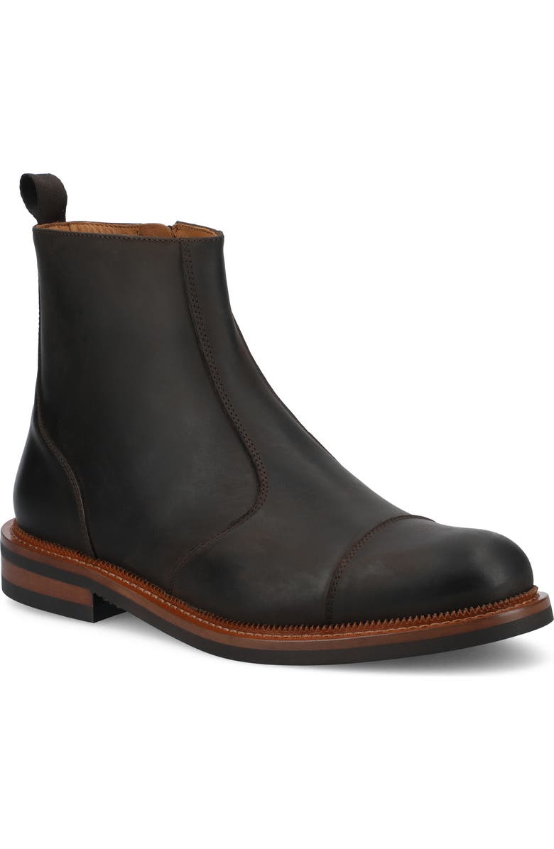 TAFT Men
s Lewis Side-zip Boot, Main, color, Dark Brown