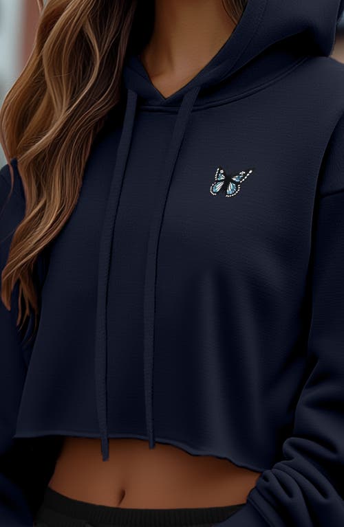 DALIX DALIX BUTTERFLY CROPPED HOODIE 