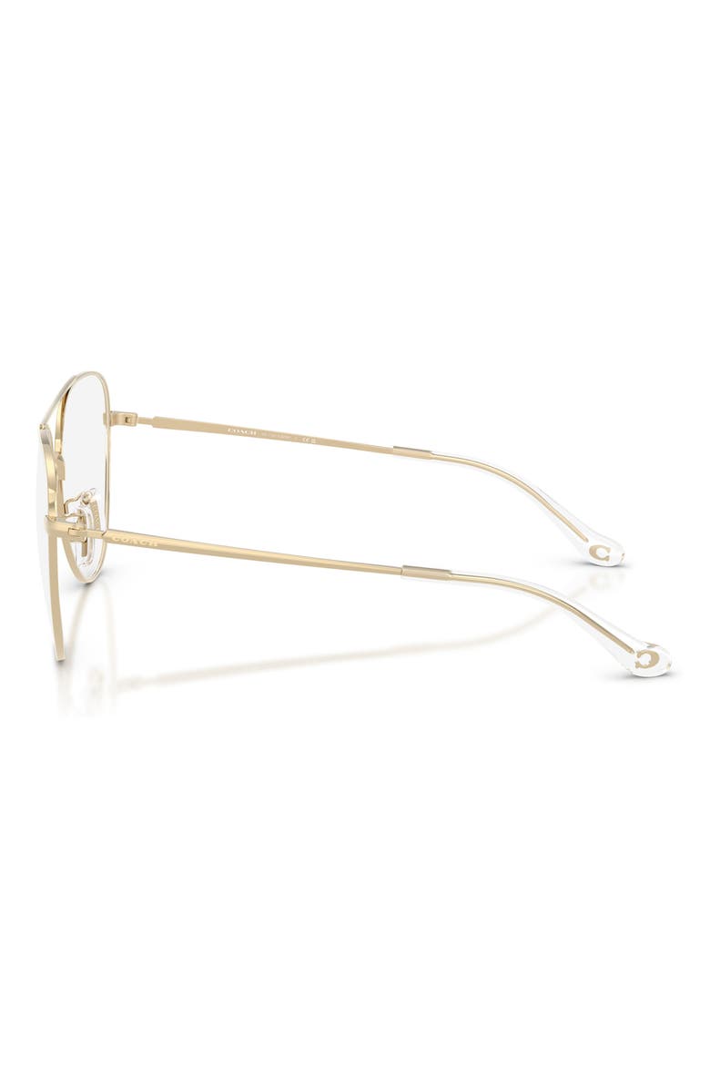 56mm Pilot Blue Light Blocking Optical Glasses, Alternate, color, LIGHT GOLD / CLEAR BLUE LIGHT