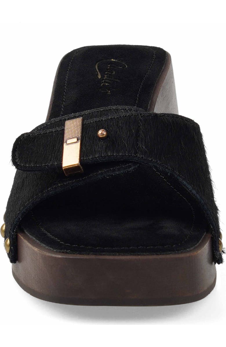 Candie's Shanda Platform Slide Sandal, Alternate, color, Black Leather