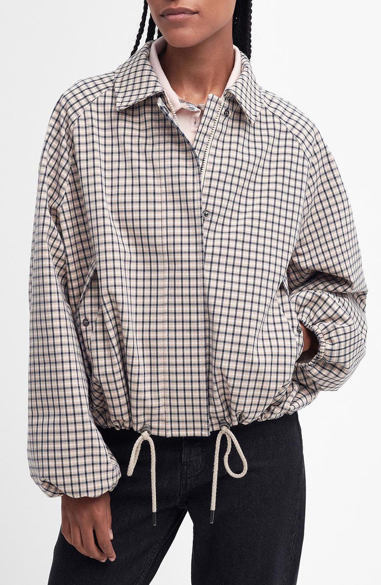 Barbour Charlene Check Water Resistant Raincoat, Main, color,