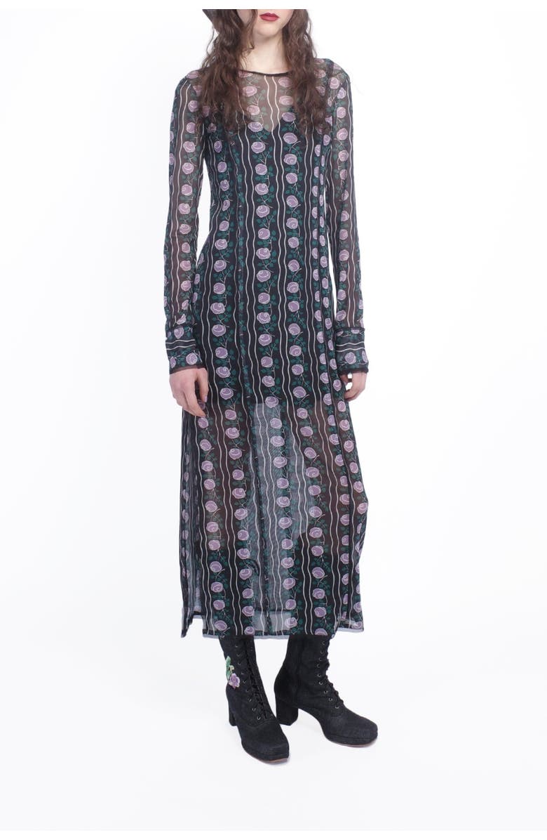 Anna Sui Rosetti Mesh Maxi Dress, Alternate, color,