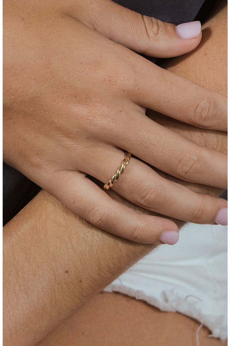 Nixie Twisted Band Ring, Alternate, color, GOLD