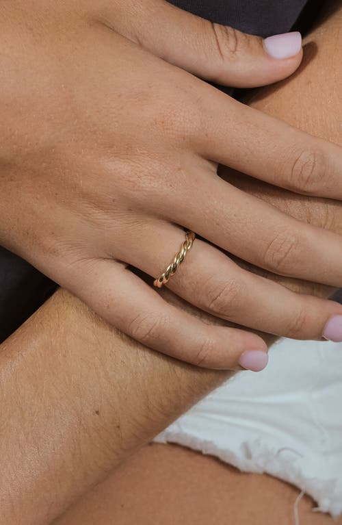 Sterling Forever Nixie Twisted Band Ring In Gold