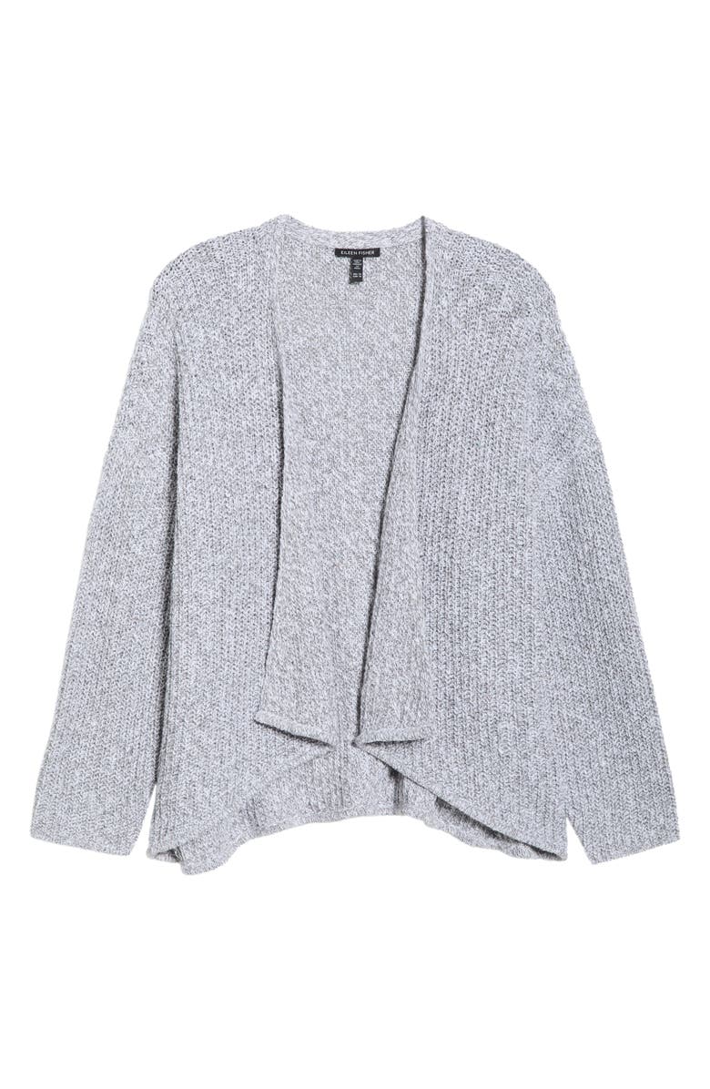 Eileen Fisher Organic Cotton Blend Cardigan, Alternate, color, Dark Pearl