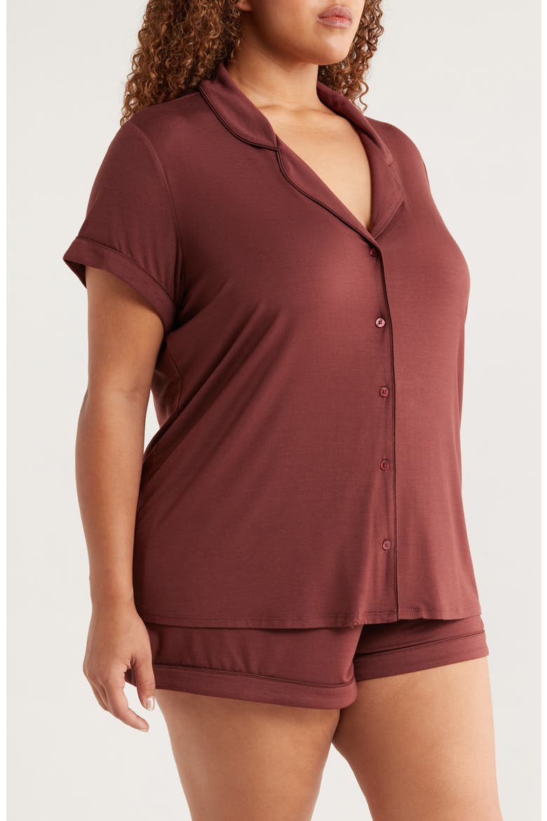 Moonlight Eco Short Pajamas, Alternate, color, BROWN RAISIN