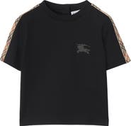 Burberry Check Trim Cotton T-shirt