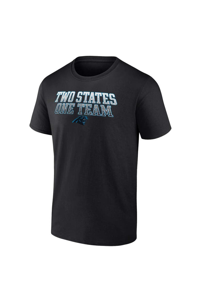 Men's Fanatics Branded Black Carolina Panthers Big & Tall Two States One Team Statement T-Shirt, Alternate, color, Black