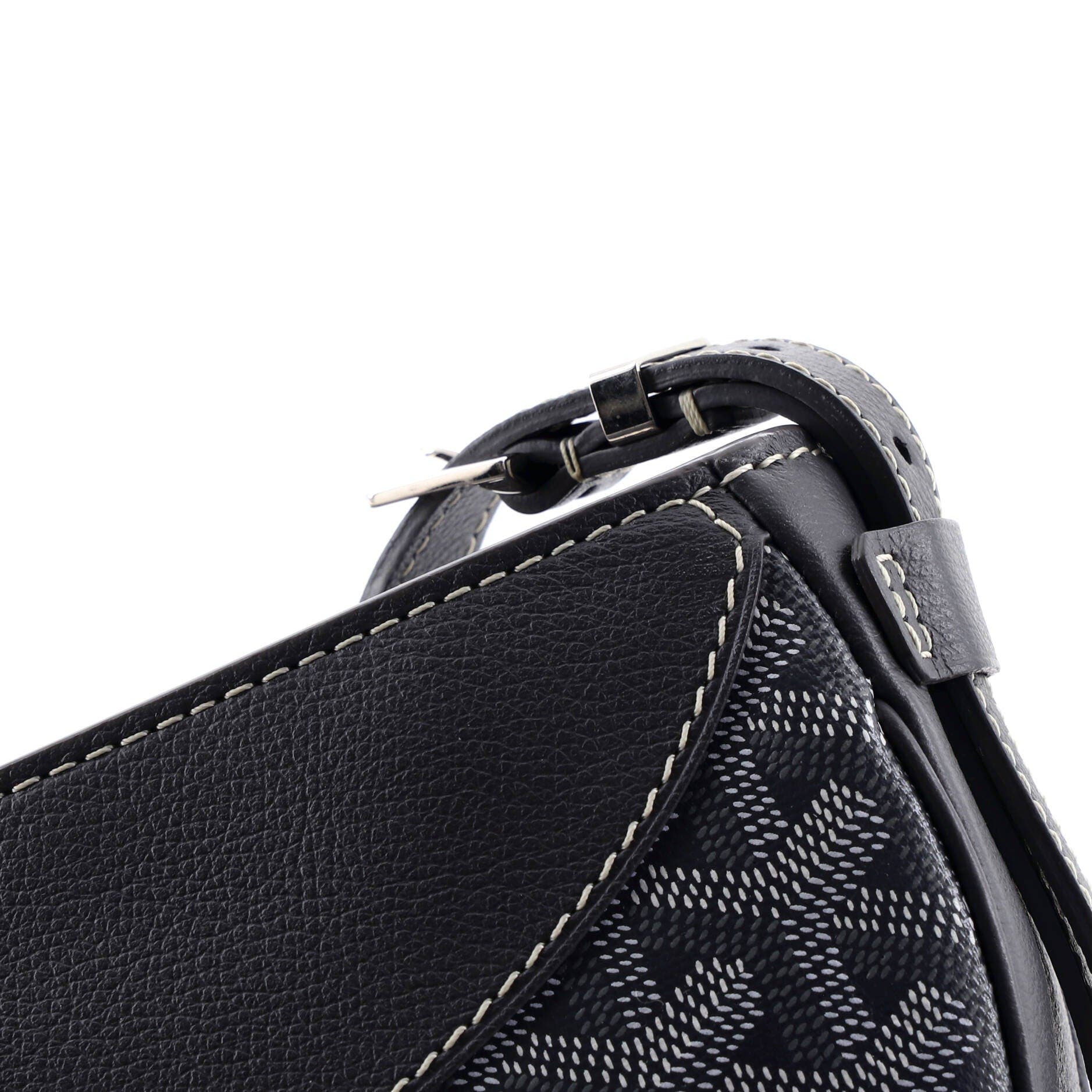 Pre-Owned Goyard Hirondelle Shoulder Bag Coated Canvas and Leather, Alternate, color, Gray