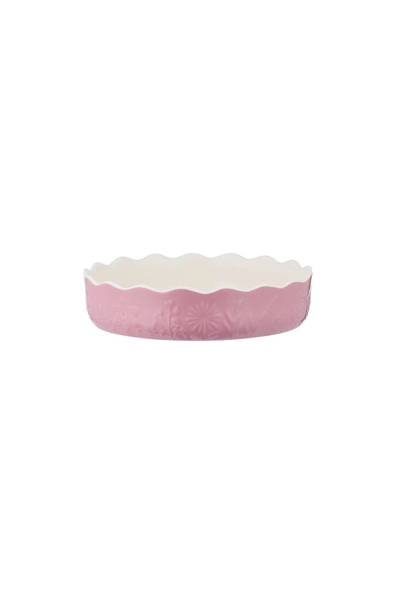 In The Meadow Pie Dish with Embossed Floral Design, Main, color, Pink
