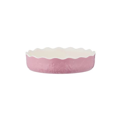 In The Meadow Pie Dish with Embossed Floral Design