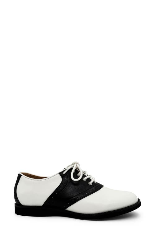 Chelsea Crew Rizzo Colorblock Derby In Black And White Pu