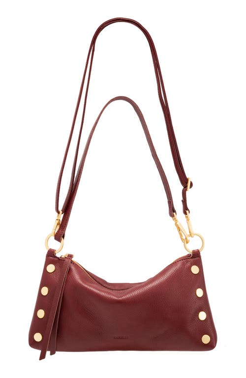 Hammitt Kyle Cherrywood Pebble Brushed Gold Sml In Burgundy